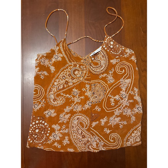 Zara set - tank & pants bandana print. L top, XL pants‎ Brown Pockets Cupro - Picture 14 of 16